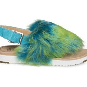 UGG Holly Blue/Green Sandal. Size 7